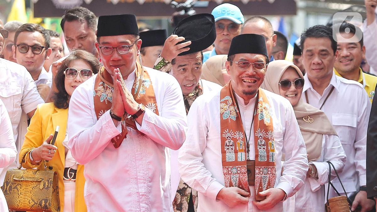 Didukung KIM Plus, Ridwan Kamil-Suswono Resmi Maju di Pilgub DKI Jakarta 2024