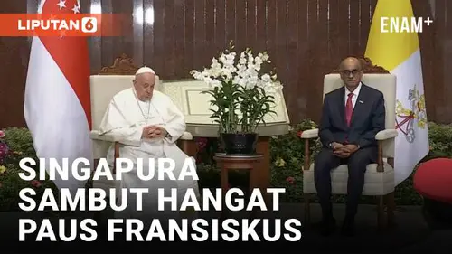 VIDEO: Presiden Singapura Tharman Shanmugaratnam Sambut Paus Fransiskus