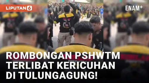 VIDEO: Rombongan Perguruan Pencak Silat Ricuh di Tulungagung