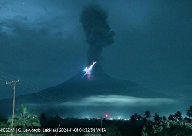 Gunung Lewotobi Laki-Laki Erupsi Lagi, Kolom Abu Capai 1.000 Meter, Waspada Radius Bahaya