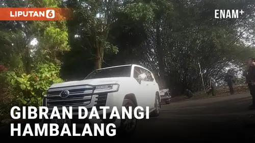 VIDEO: Detik-detik Kedatangan Gibran ke Hambalang