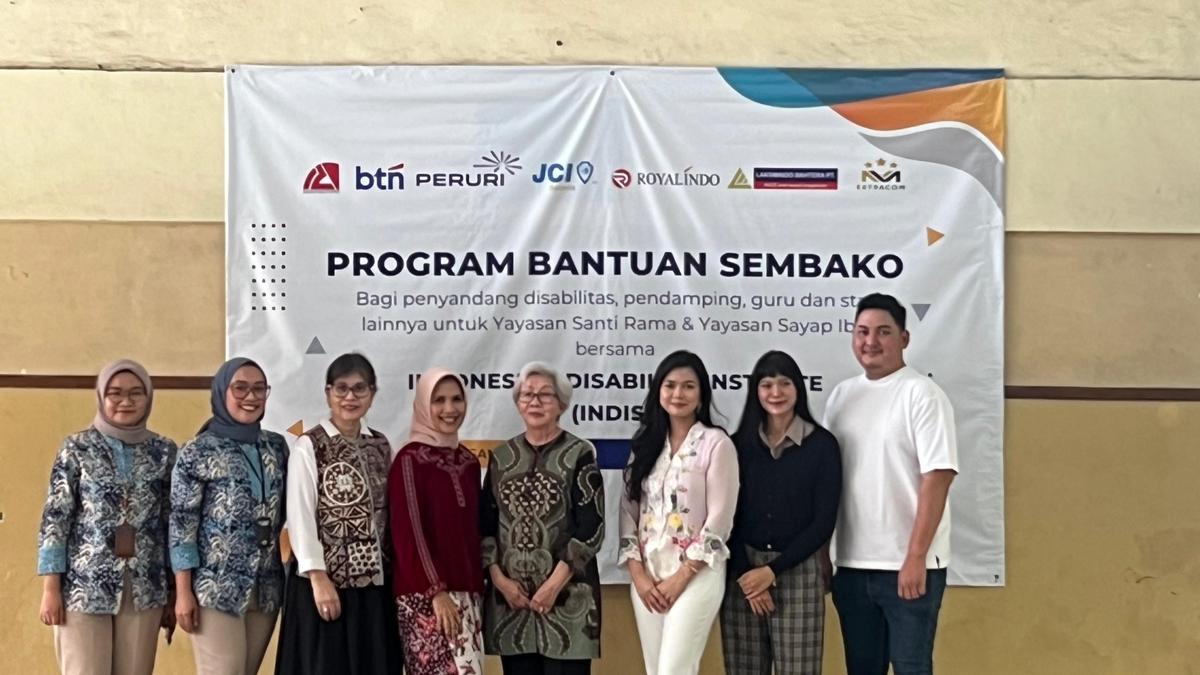 Gandeng Sejumlah Pihak, Indisi Gelar Program Bantuan Sembako di Yayasan Santi Rama dan Sayap Ibu