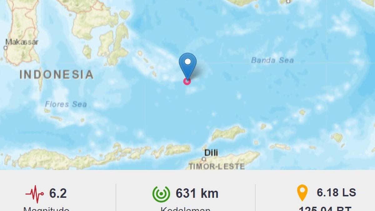 Gempa Magnitudo 6,2 Guncang Wakatobi Sultra, Tidak Berpotensi Tsunami