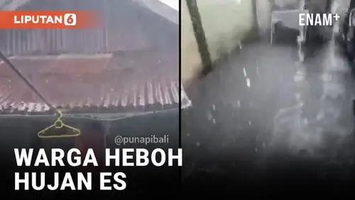 VIDEO: Warga Tabanan Bali Heboh Fenomena Hujan Es