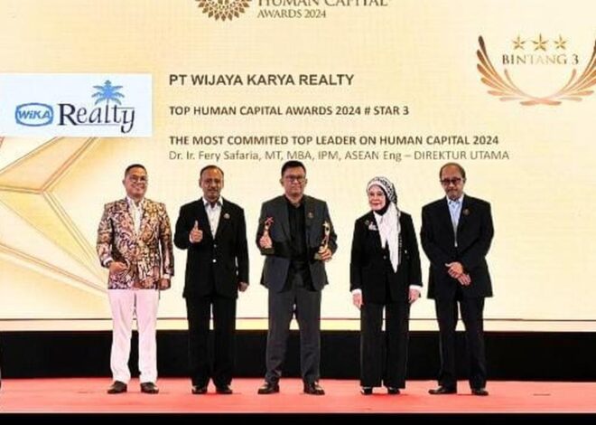 Perkuat Komitmen Pengelolaan Human Capital, Wika Realty Raih Penghargaan di TOP Human Capital Awards 2024