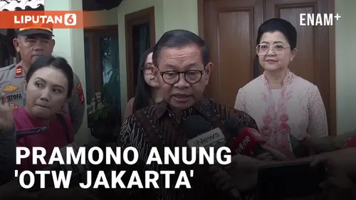 VIDEO: Ditemani Istrinya, Pramono Anung Berangkat ke Lokasi Penetapan